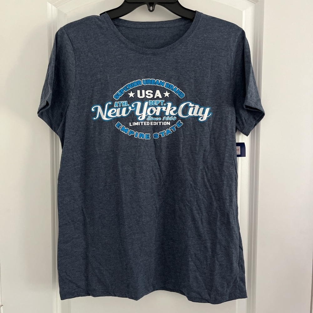 Gildan Blue Short Sleeve Tee with NYC Design